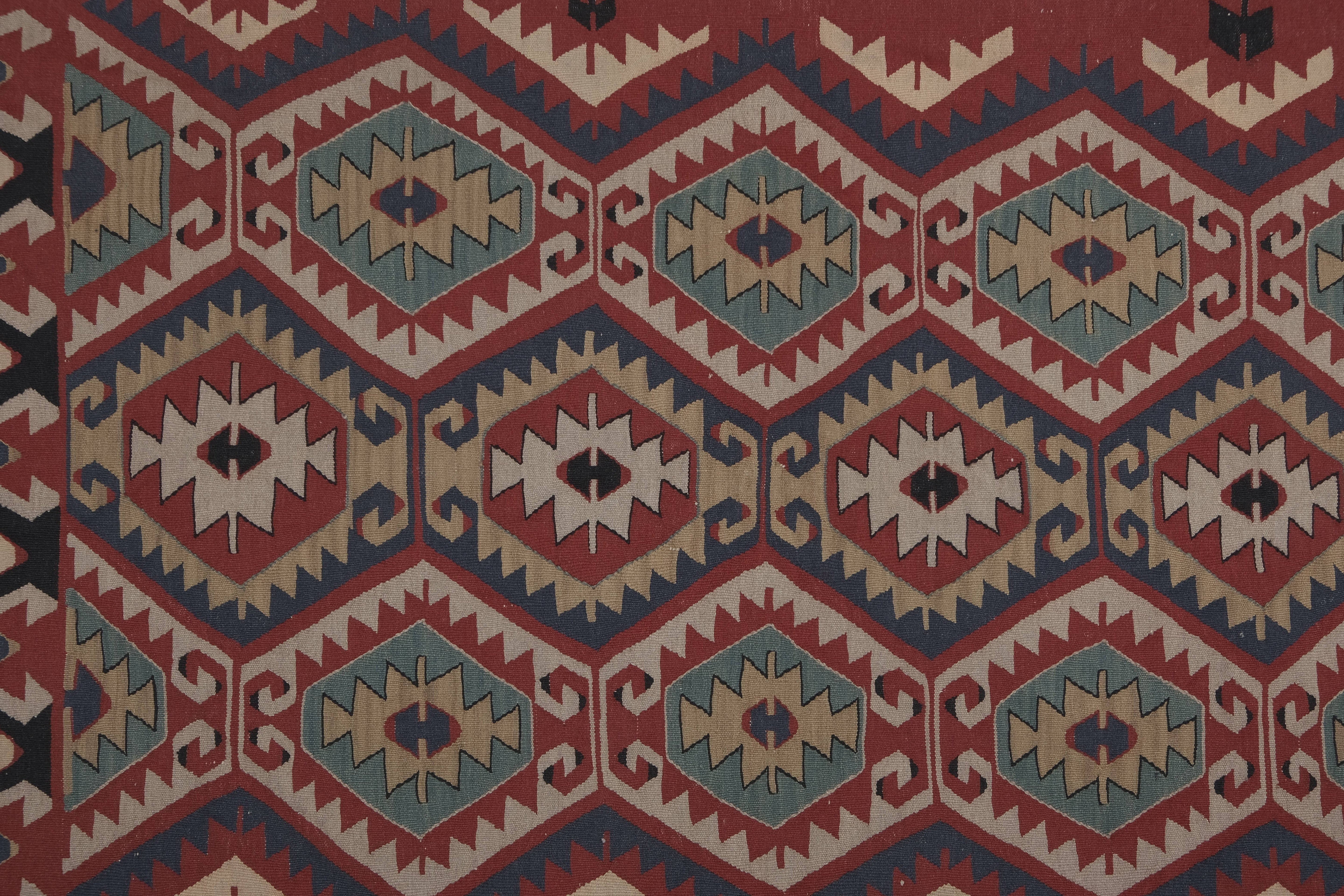 Vintage Turkish Kilim Rug 3'10'' x 5'7''