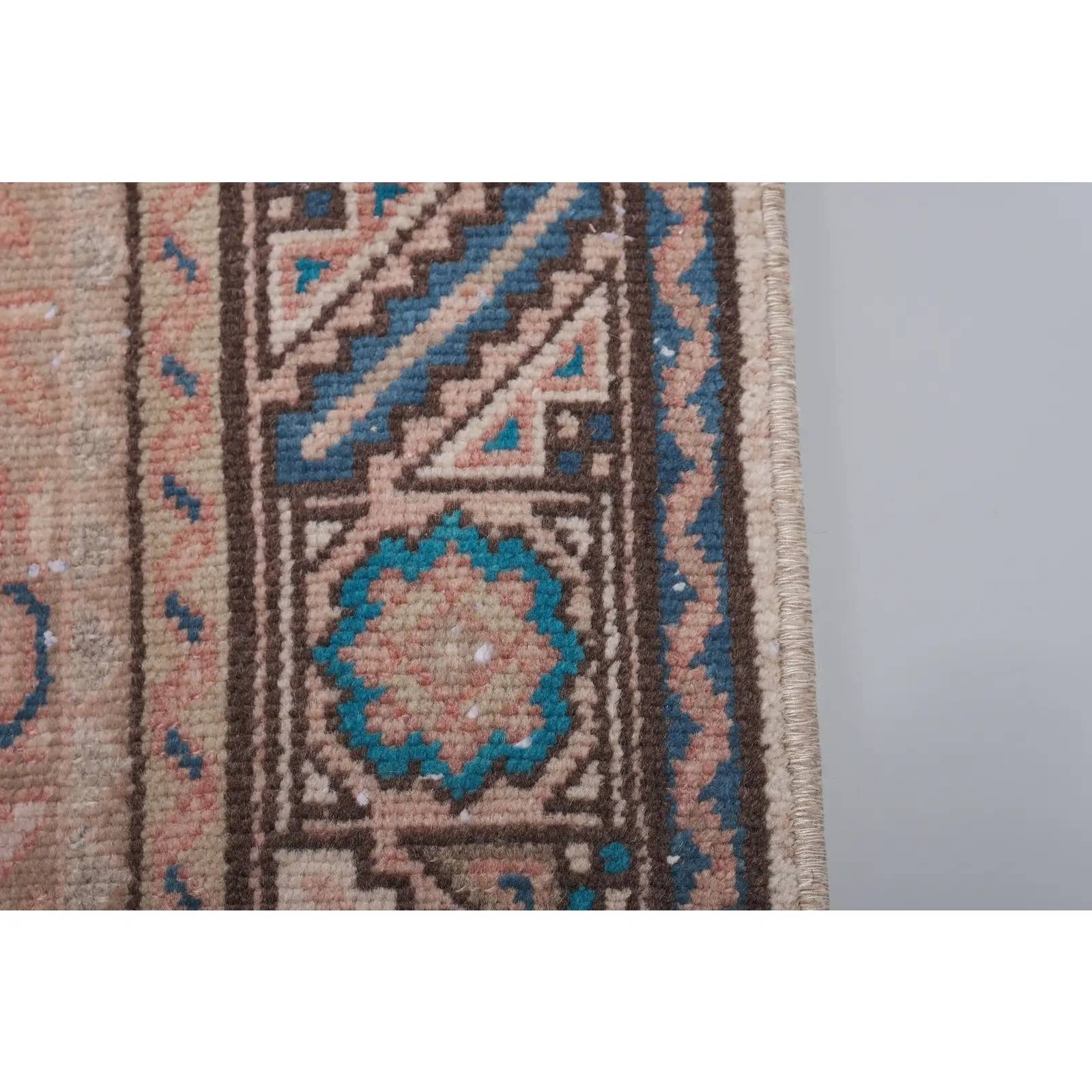 Vintage Caucasian Runner Rug 3'2'' x 13'7''