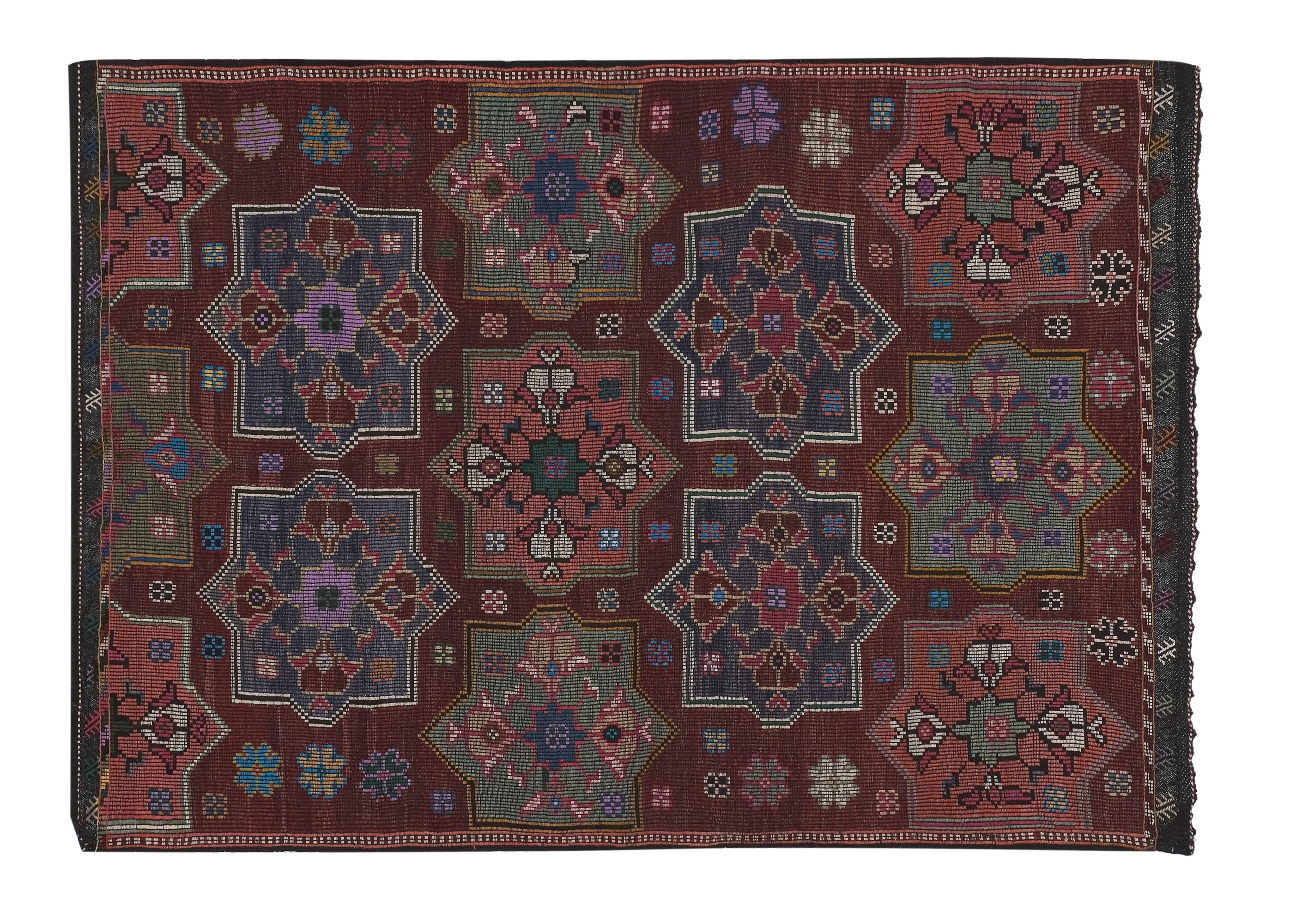 Vintage Turkish Kilim Rug 6'9'' x 9'6''
