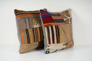 Kilim Patchwork Pillow Cover Set of 2 | 20'' x 20''
