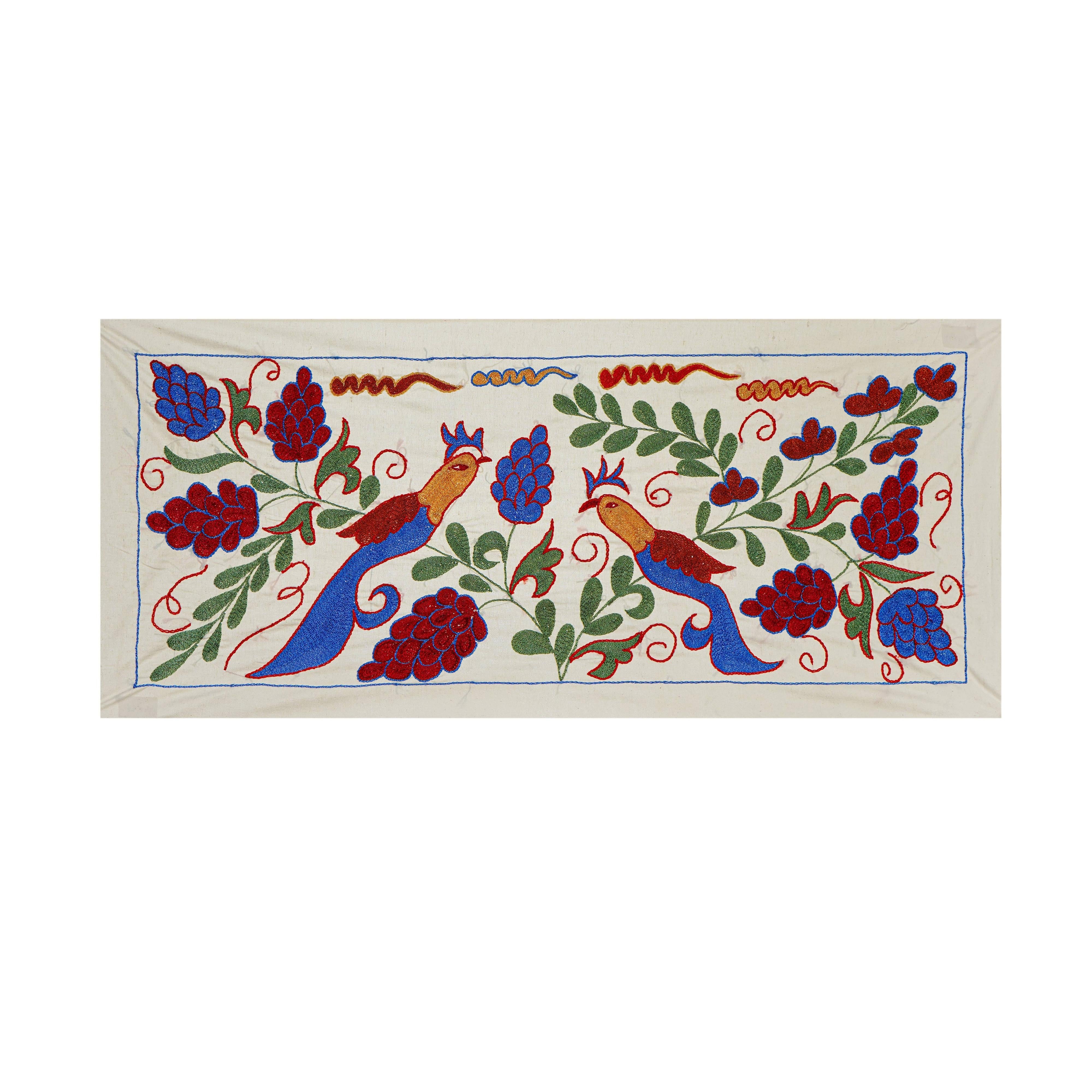 Bird Suzani Wall Hanging & Tablecloth | 17'' x 38''