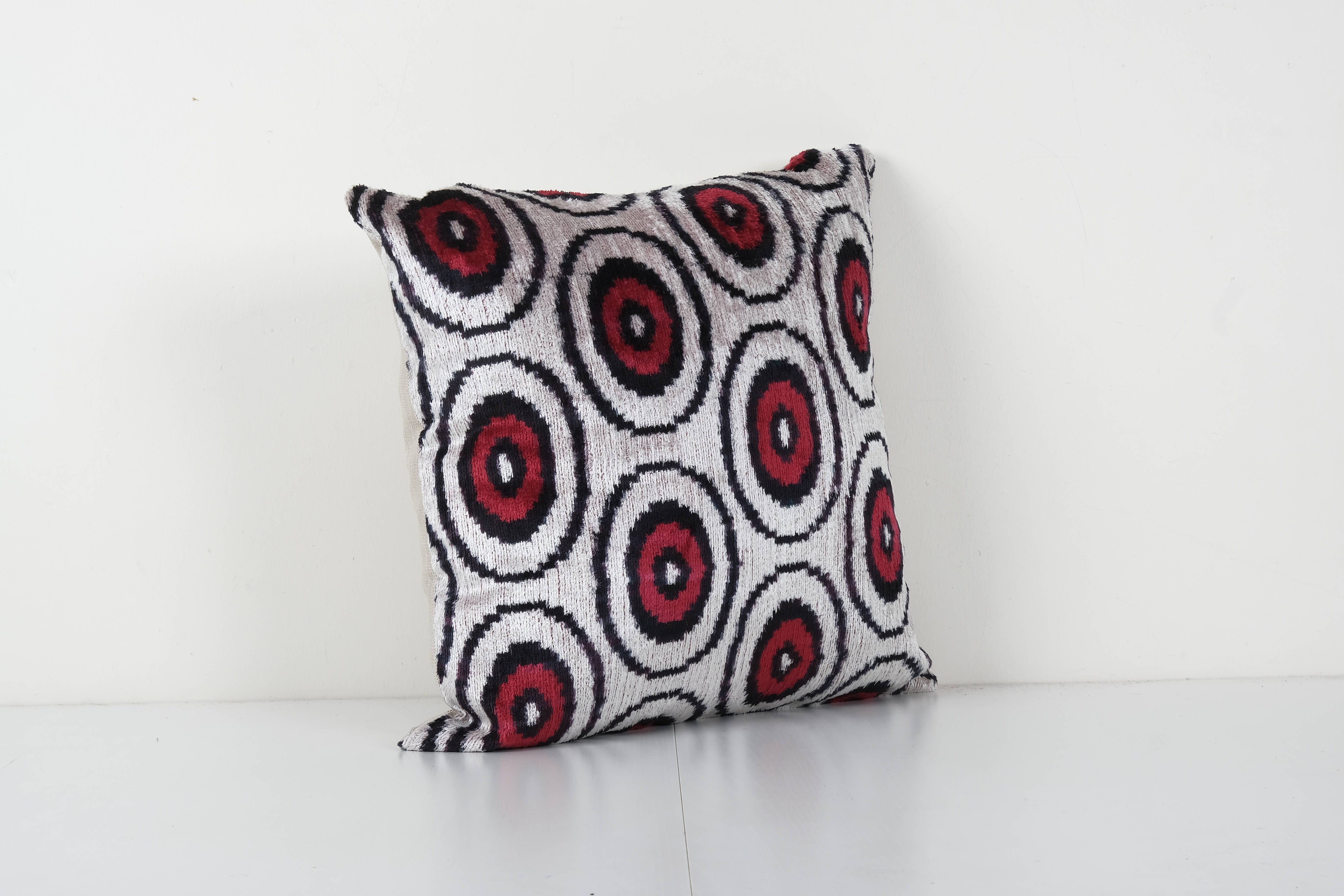 Silk Ikat Velvet Pillow Cover | 18'' x 18''
