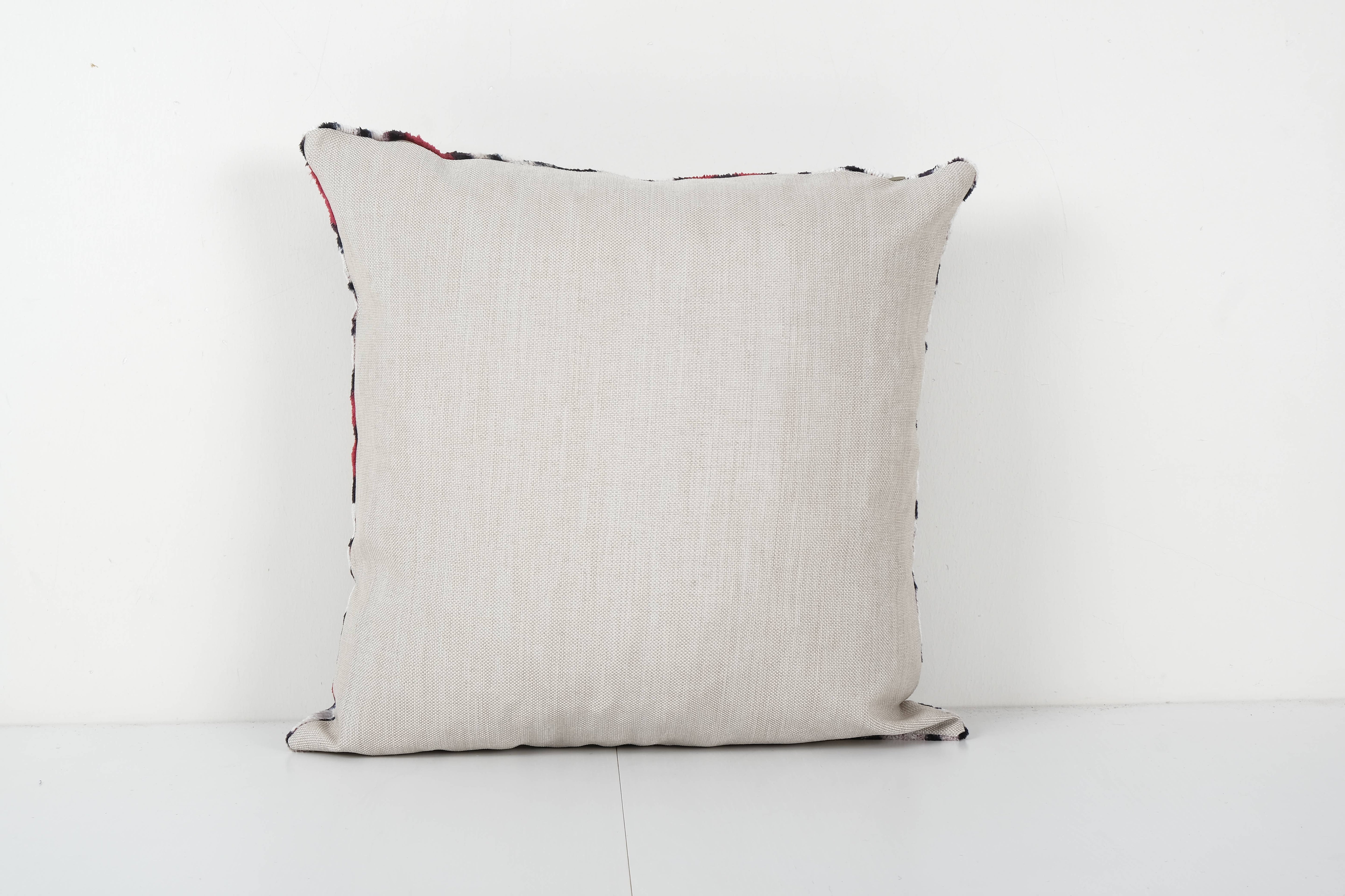 Silk Ikat Velvet Pillow Cover | 18'' x 18''