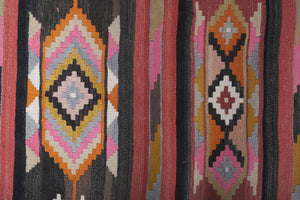 Vintage Turkish Kilim Runner 2'4'' x 23'