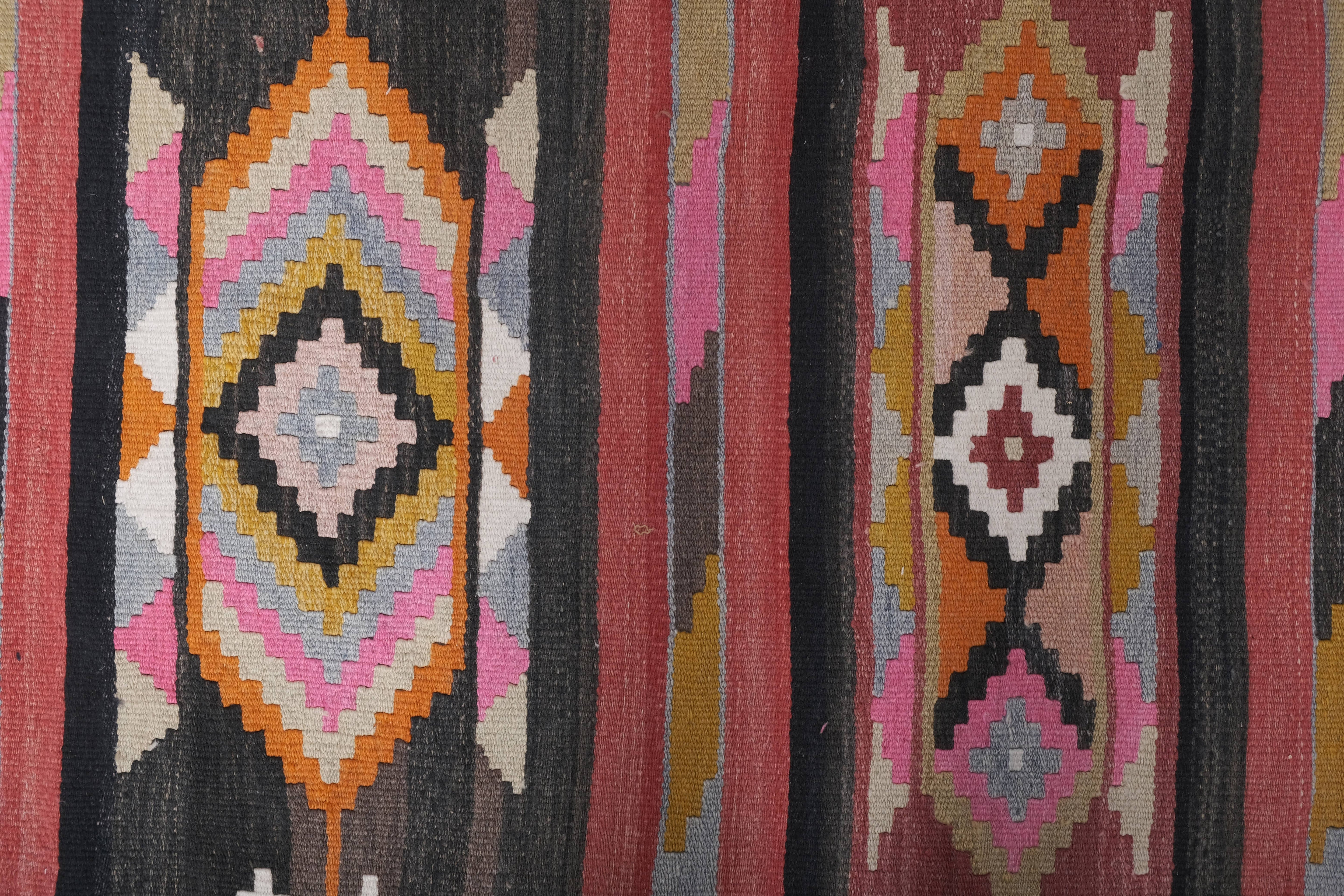 Vintage Turkish Kilim Runner 2'4'' x 23'
