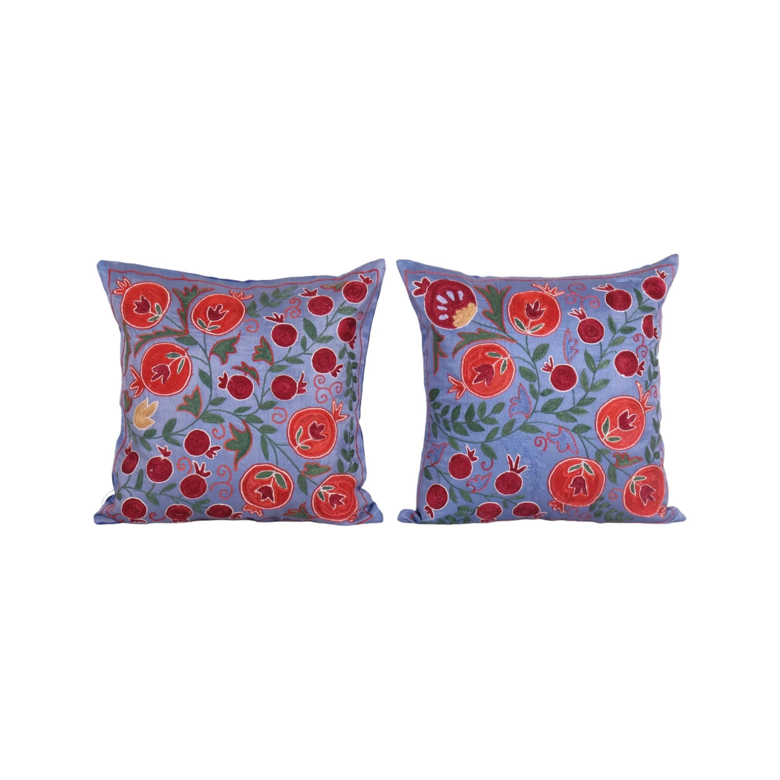 Silk Suzani Pillow Cover Set of 2 | 19'' x 19''