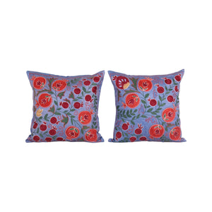 Silk Suzani Pillow Cover Set of 2 | 19'' x 19''