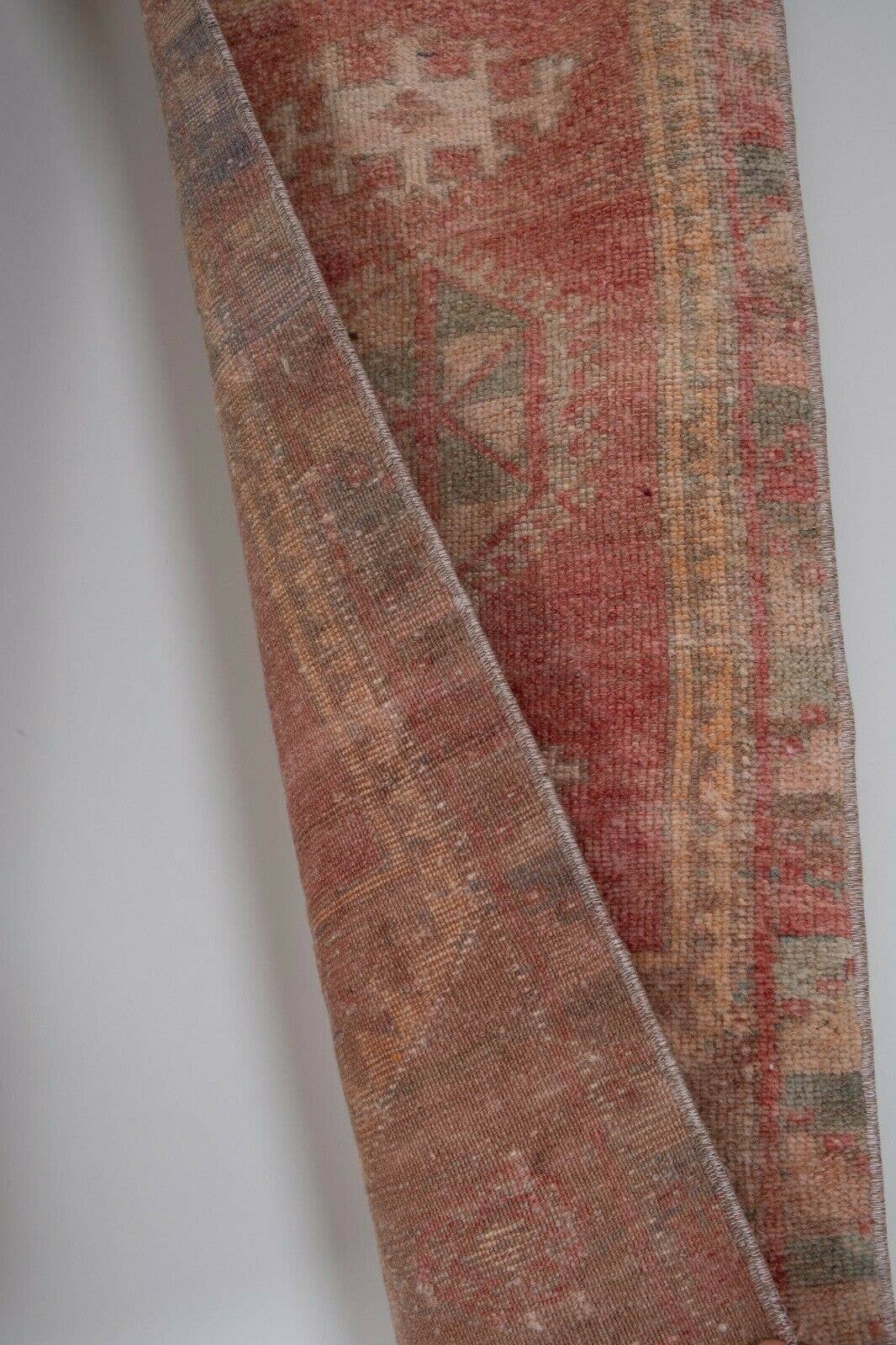 Vintage Turkish Yastik Rugs Set of 2 | 17'' x 40''