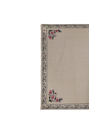 Vintage Aubusson Floral Kilim Rug 5'2'' x 8'2''