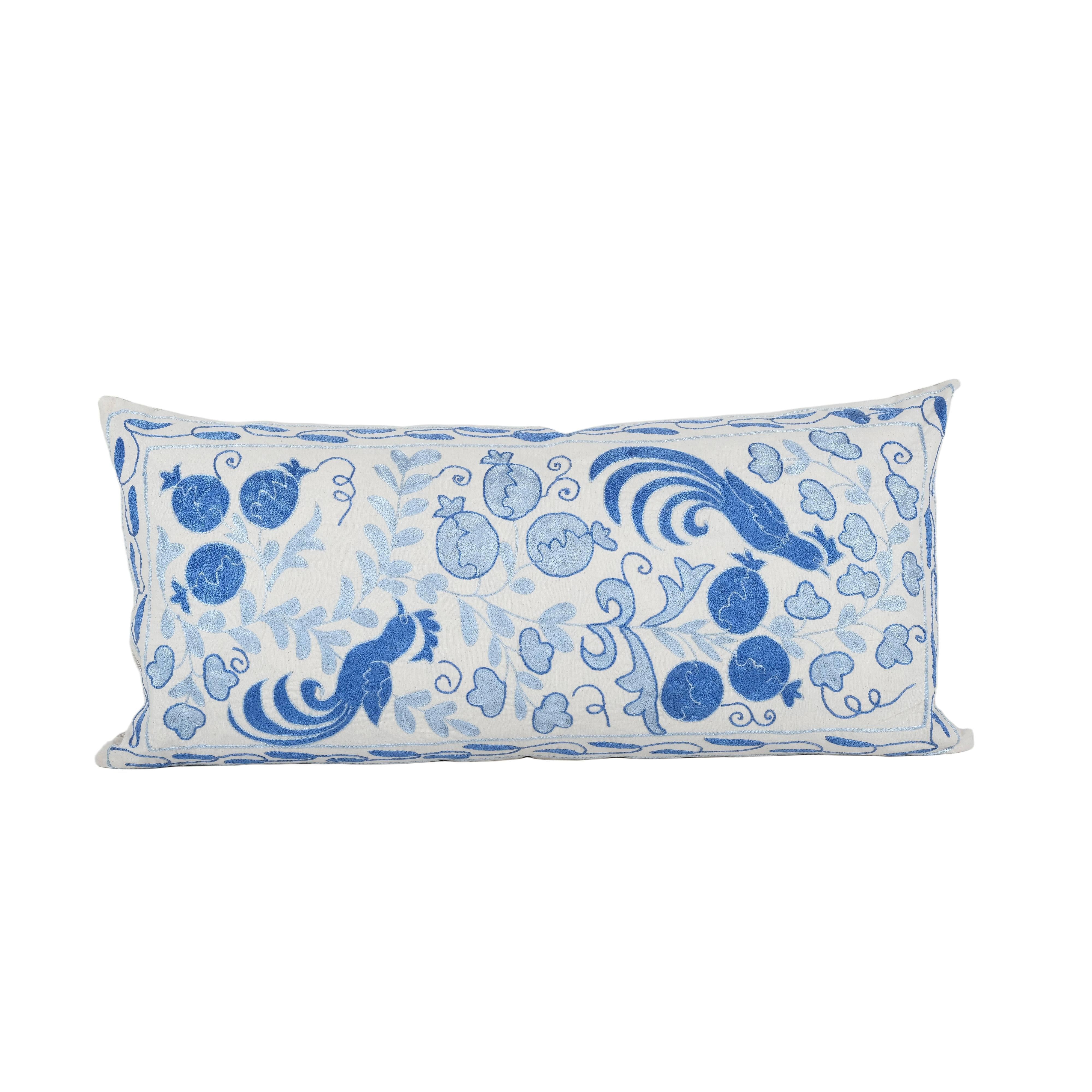 Bird Suzani Bedding Pillow Cover | 18'' x 35''