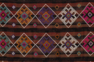 Vintage Turkish Kilim Rug 5'4'' x 10'7''