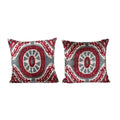 Silk Ikat Velvet Pillow Cover Set of 2 | 24'' x 24''