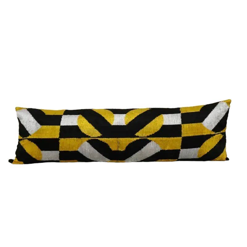 Silk Ikat Velvet Pillow Cover | 16'' x 48''