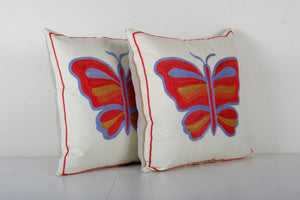 Butterfly Suzani Pillow Cover | 18'' x 19''
