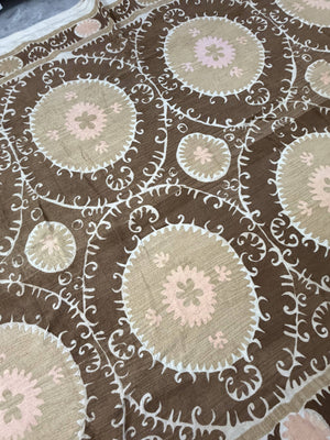 Hand-Embroidered Suzani Wall Hanging & Bedspread 7'5'' x 12'2''