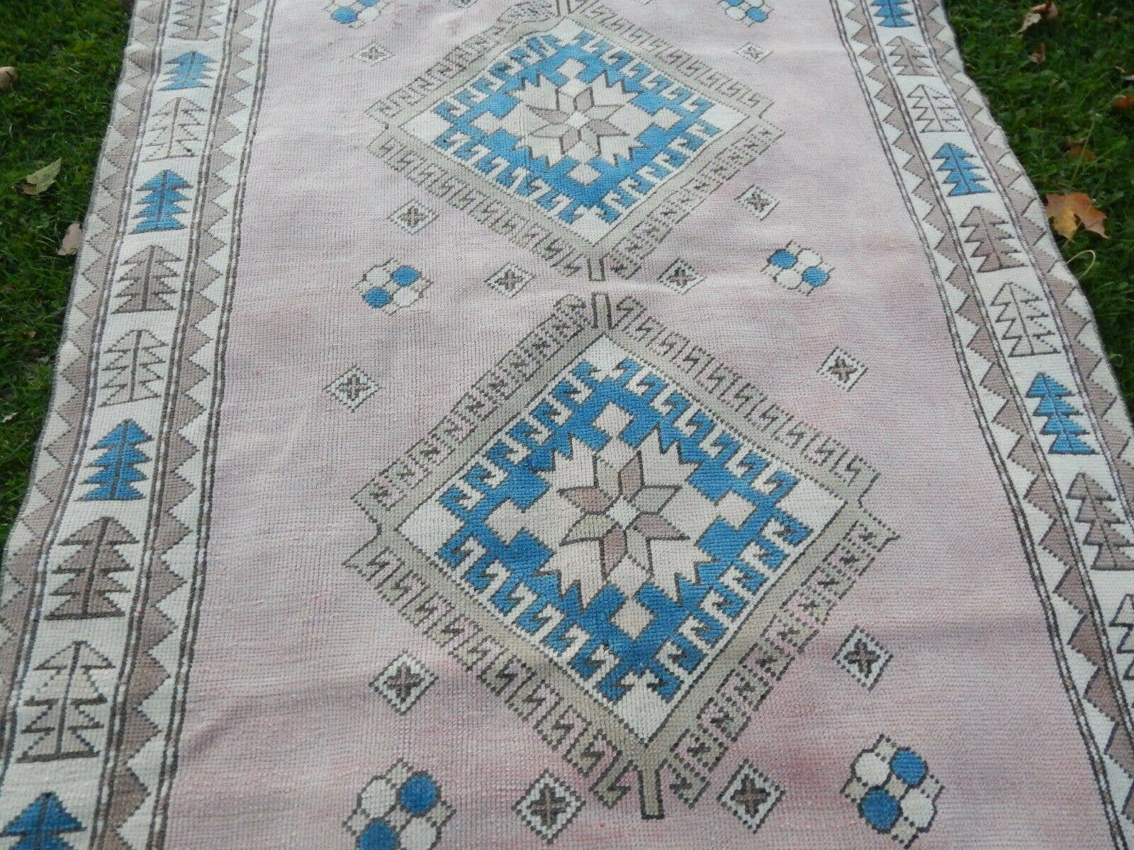 Vintage Turkish Kars Oushak Rug 5'1'' x 6'3''