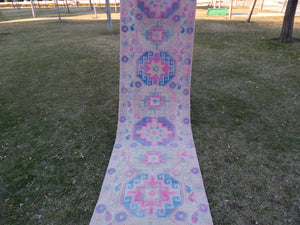 Vintage Turkish Kilim Runner 2'7'' x 11'11''