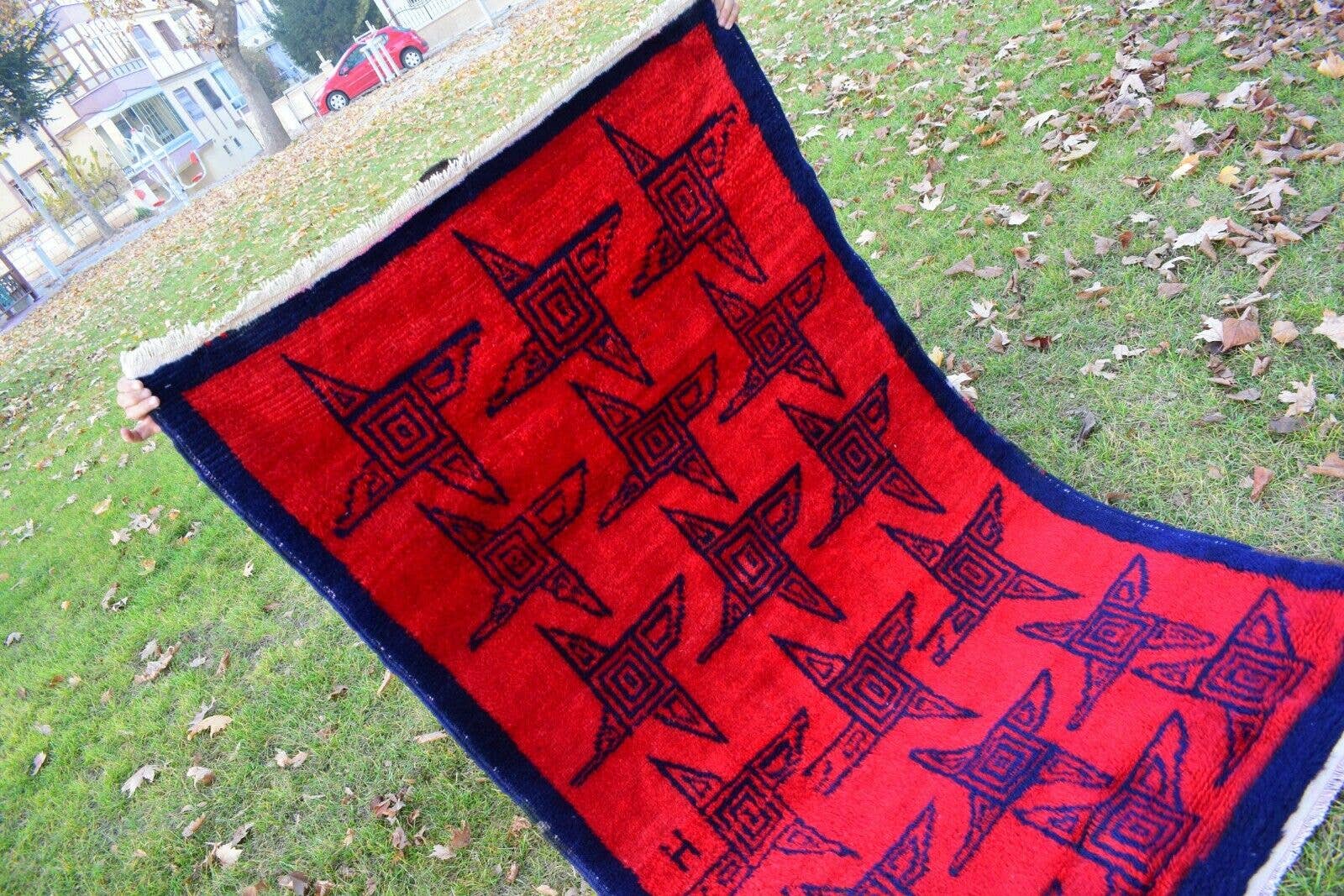 Vintage Turkish Tulu Rug 3'9'' x 6'