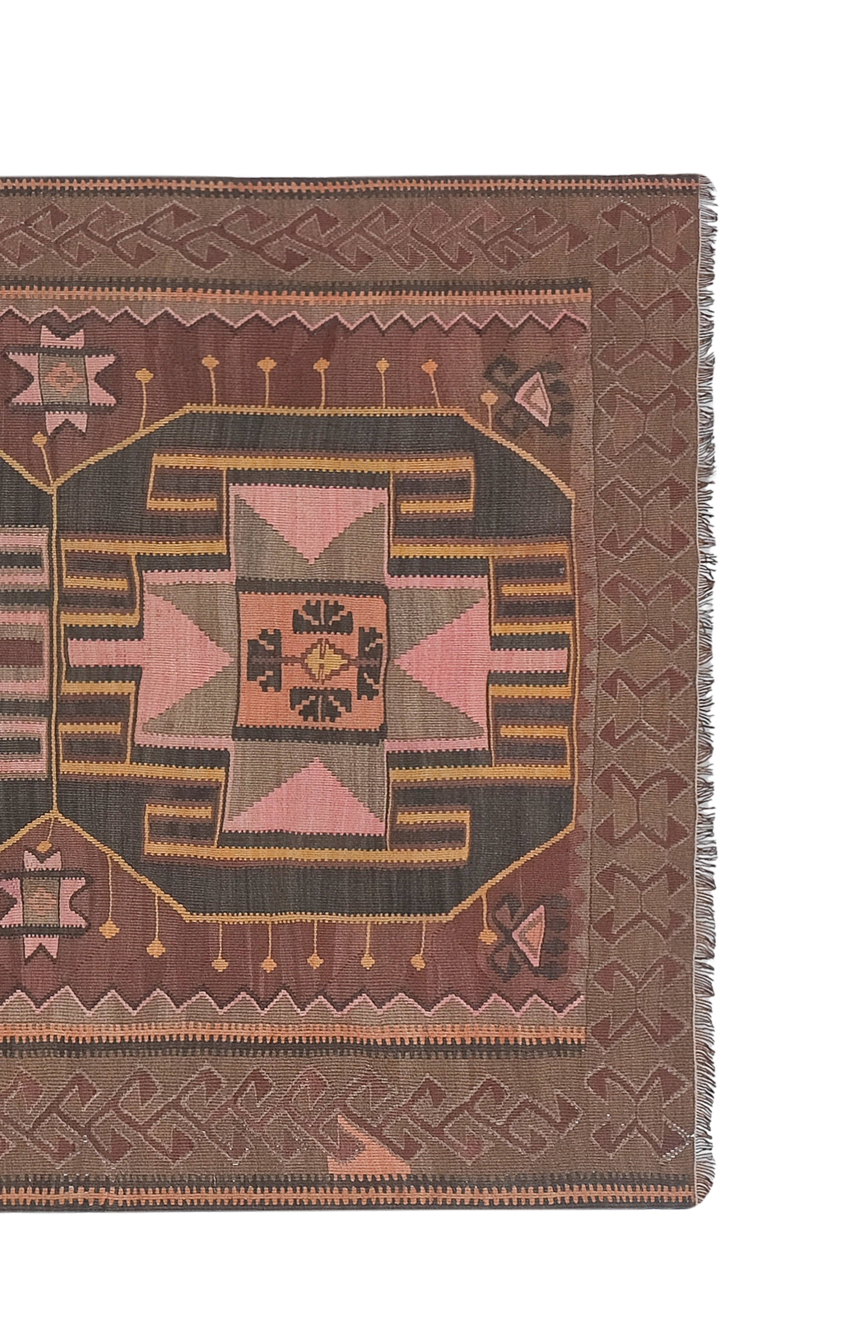 Vintage Kars Kilim Rug 4'4'' x 8'7''