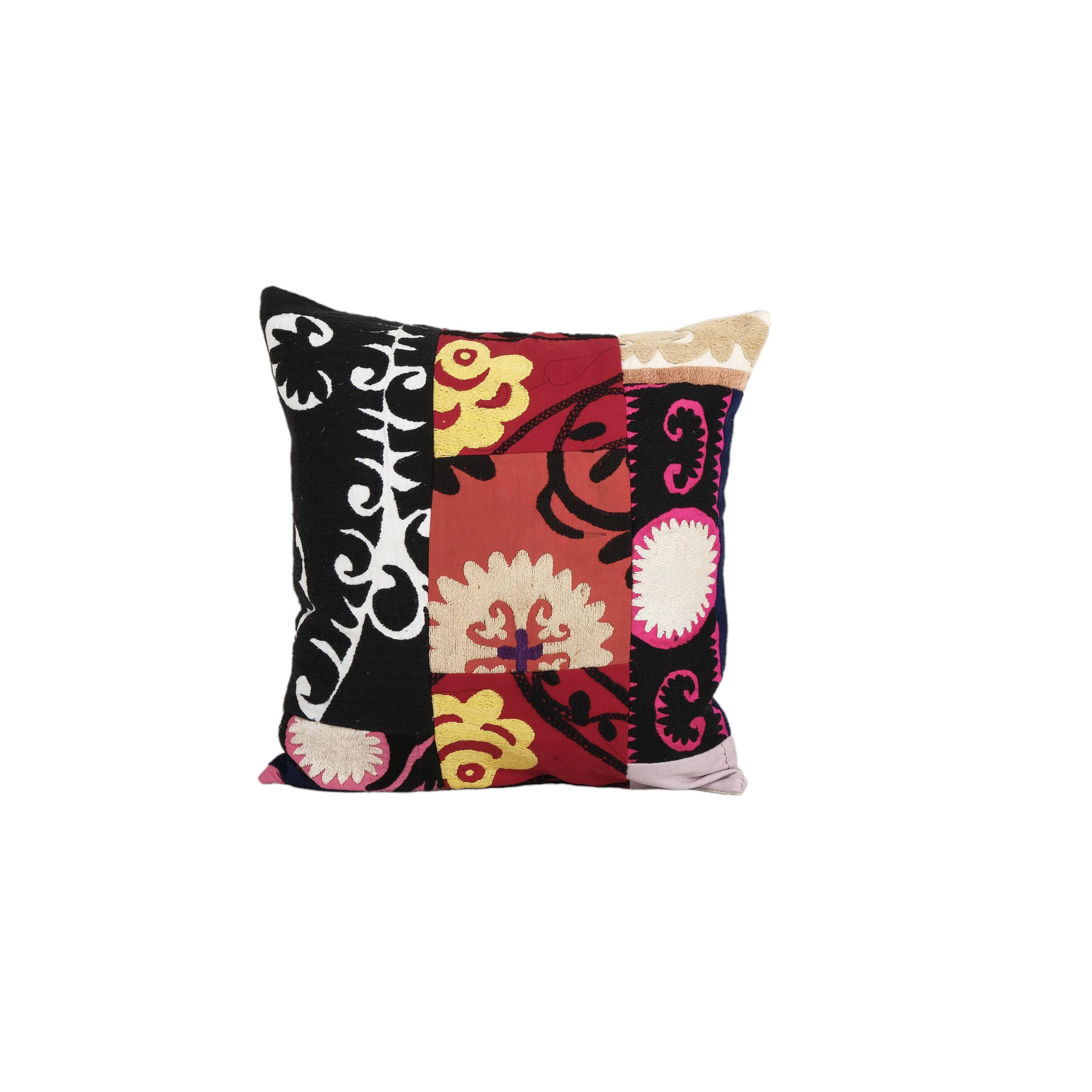 Suzani Patchwork Pillow Cover | 18'' x 19''