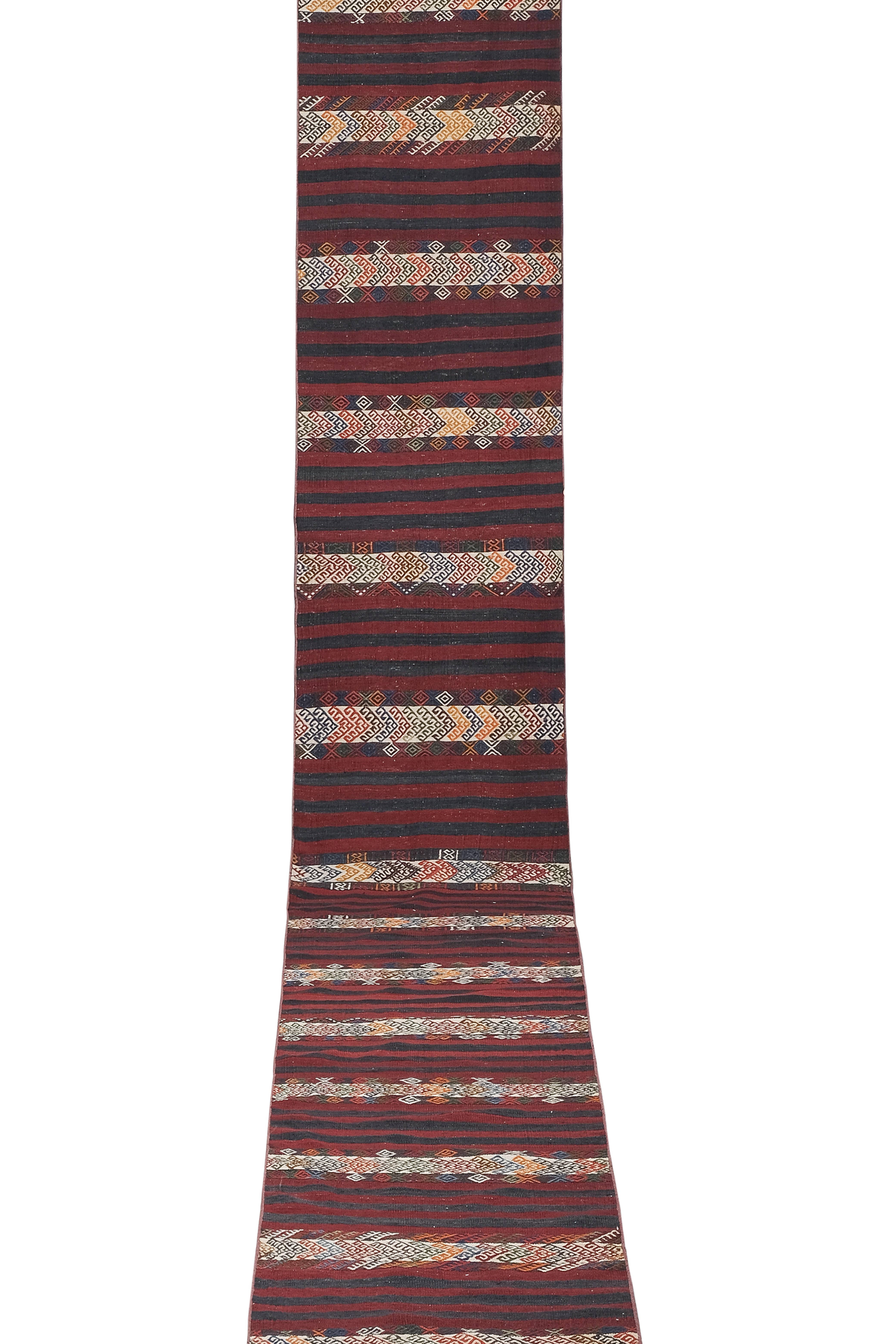 Vintage Turkish Kilim Runner 2'5'' x 20'8''