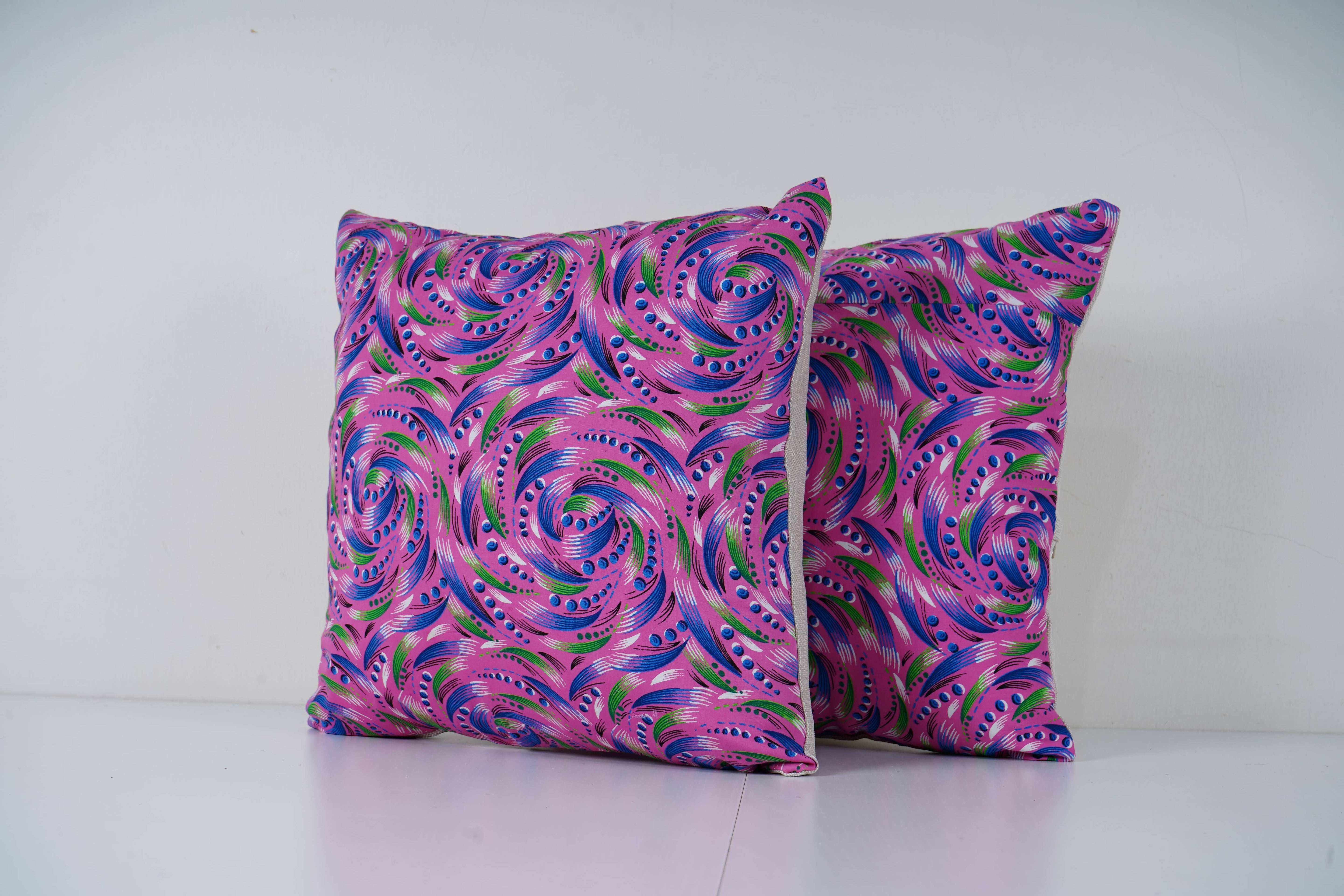 Uzbek Roller Printed Pillow Cover Set of 2 | 16'' x 16''