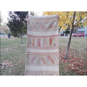 Vintage Turkish Kilim Runner 2'6'' x 9'6''