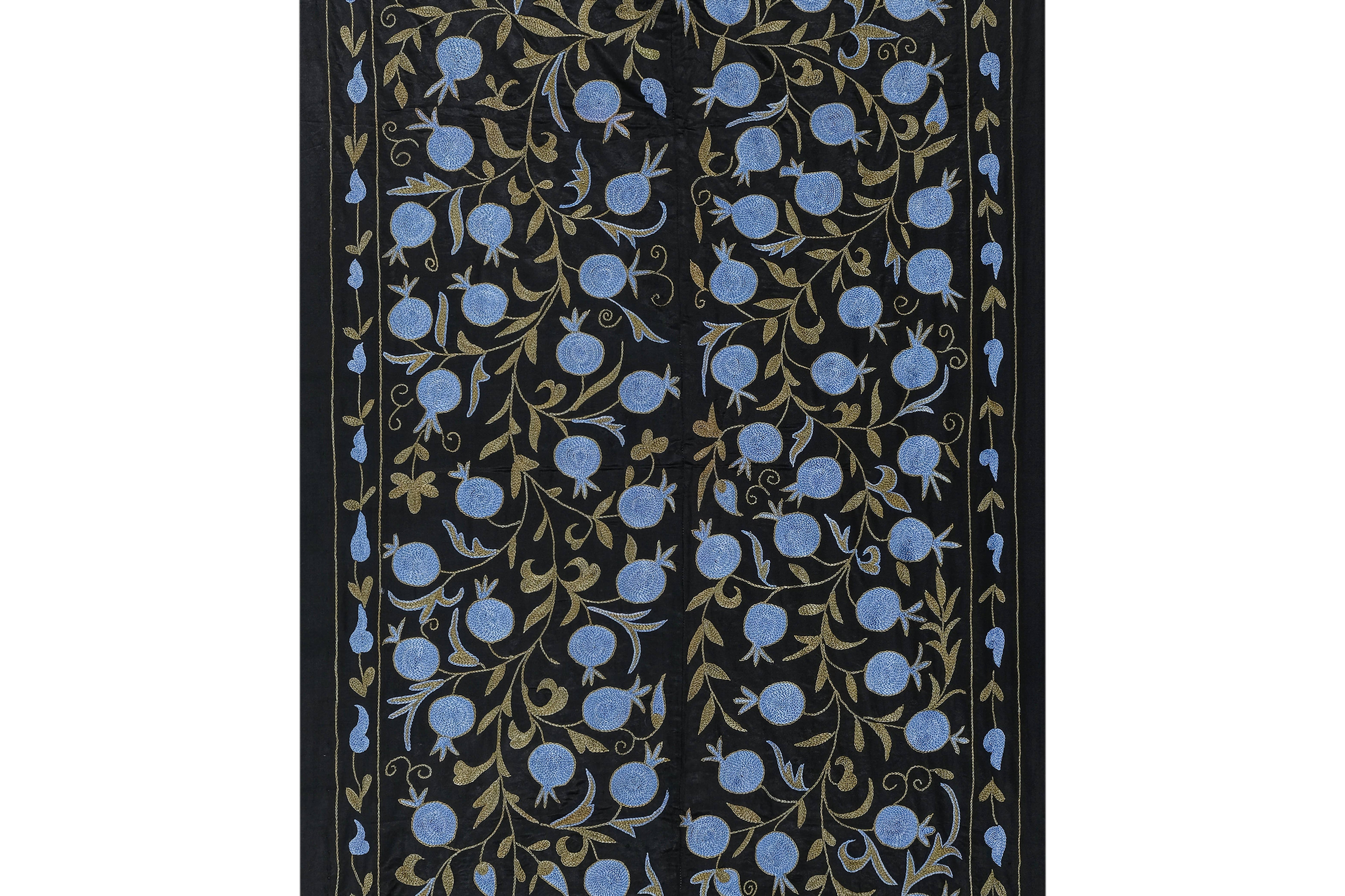 Silk Suzani Wall Hanging & Bedspread 3'4'' x 6'1''