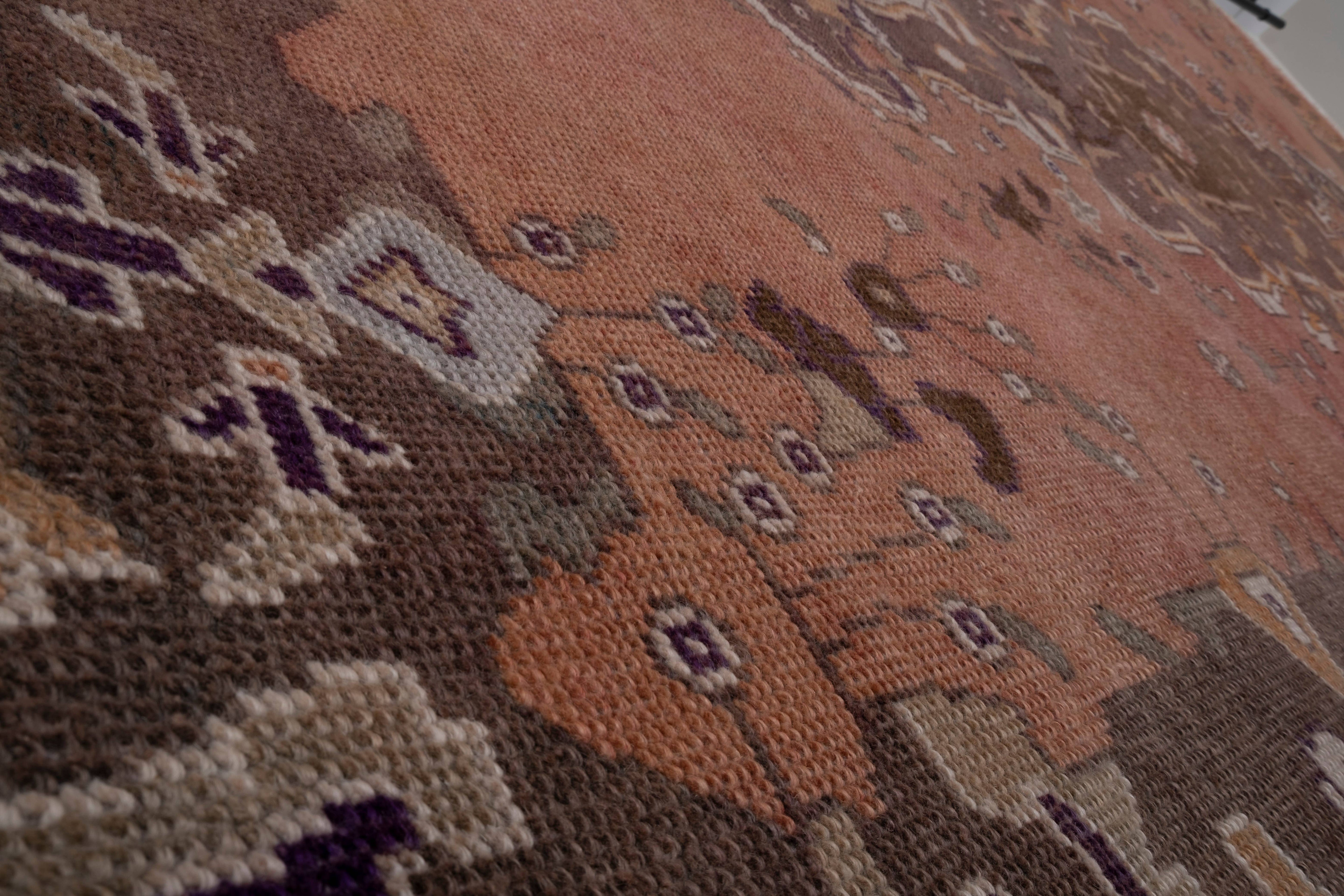 Vintage Turkish Konya Rug 5'1'' x 8'4''