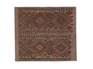 Vintage Turkish Kilim Rug 5'9'' x 6'8''