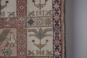 Vintage Turkish Soumac Kilim Rug 4'1'' x 5'8''