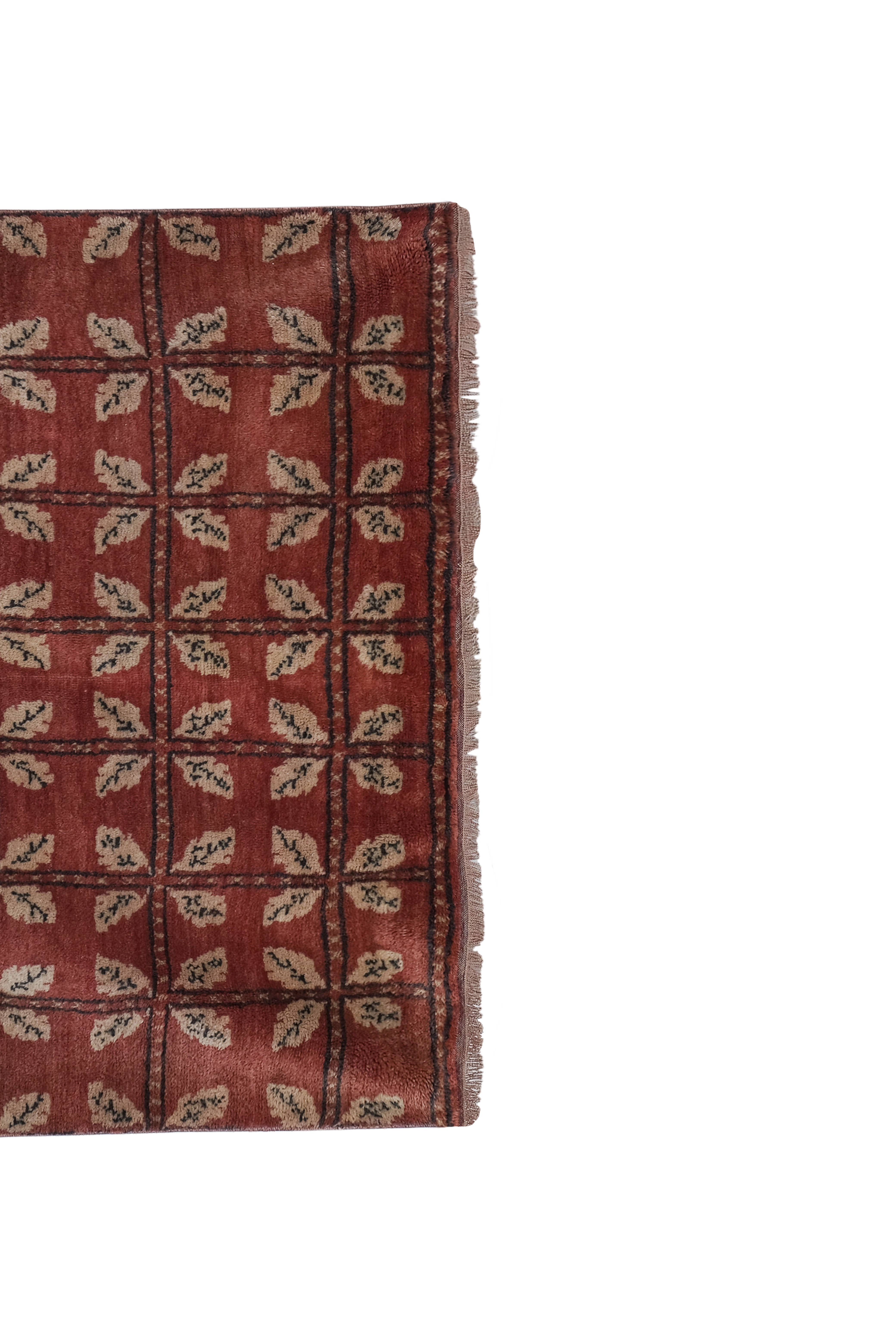 Vintage Turkish Kars Oushak Rug 4'8'' x 6'9''