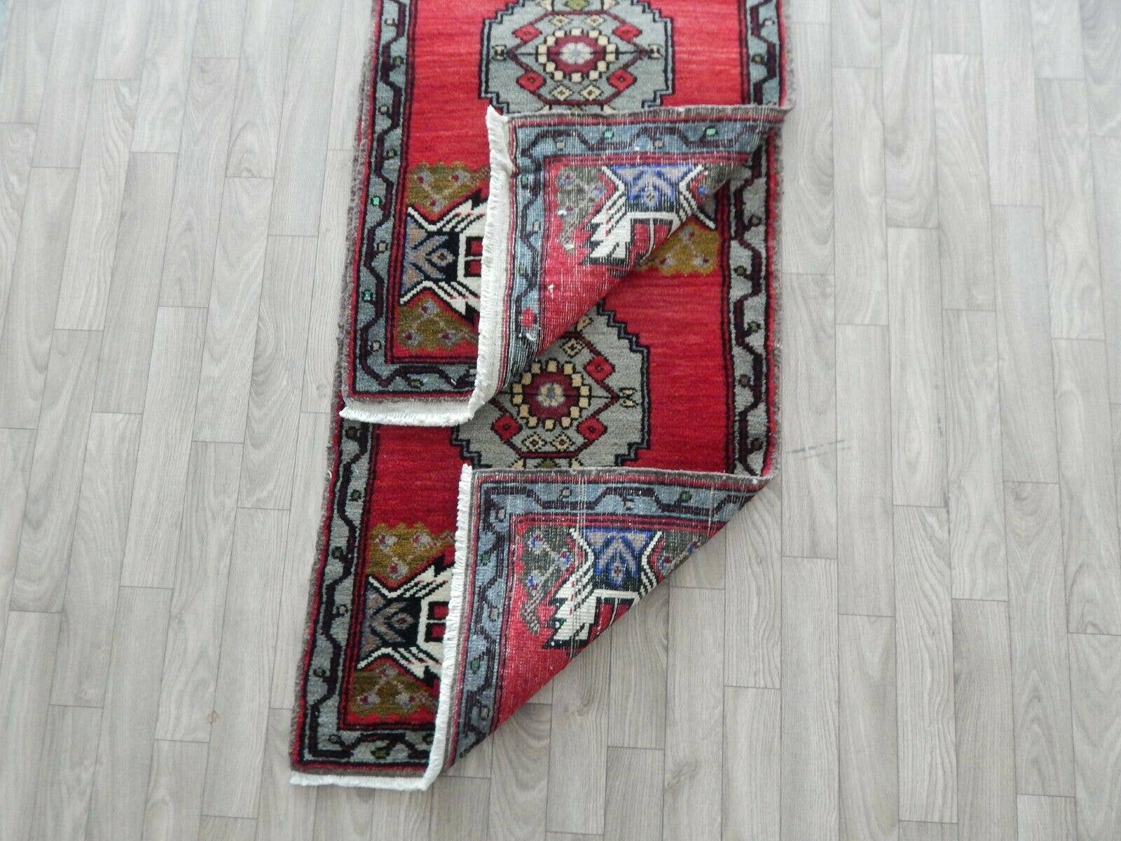 Vintage Turkish Yastik Rugs Set of 2 | 21'' x 34''