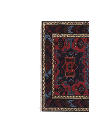 Vintage Caucasian Rug 4'3'' x 5'7''