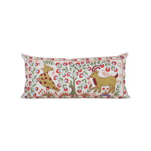 Deer Suzani Bedding Pillow Cover | 18'' x 37''