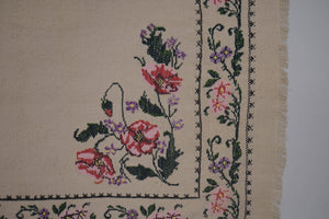 Vintage Aubusson Floral Kilim Rug 5'2'' x 8'2''