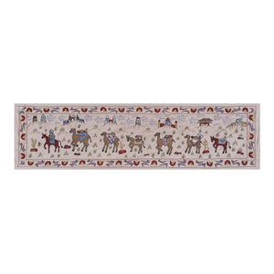 Hand-Embroidered Suzani Table Runner 1'9'' x 6'3''