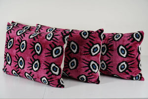 Silk Ikat Velvet Pillow Cover | 16'' x 47''