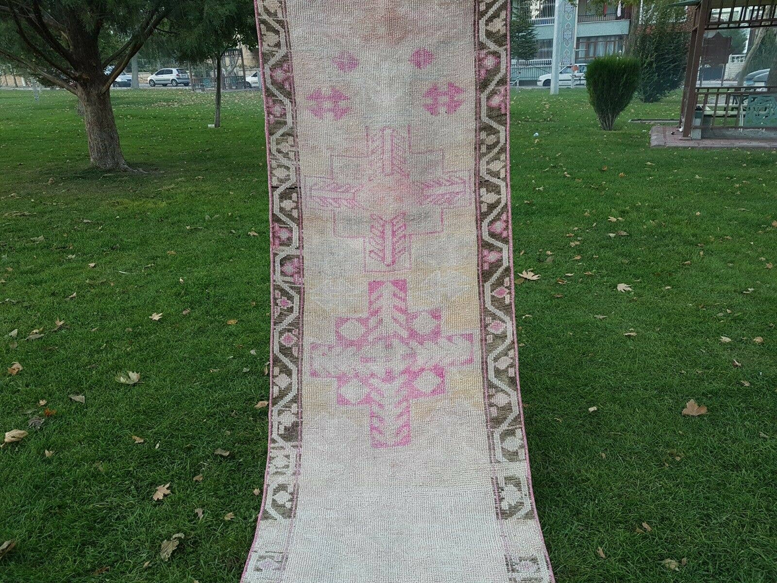 Vintage Herki Runner Rug 3' x 12'6''