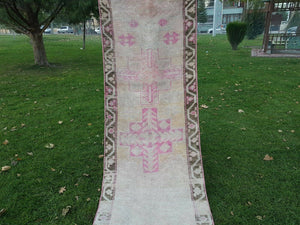 Vintage Herki Runner Rug 3' x 12'6''