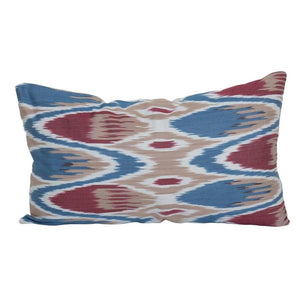 Silk Ikat Velvet Pillow Cover | 12'' x 22''