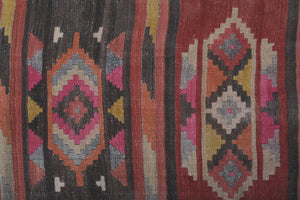 Vintage Turkish Kilim Runner 2'4'' x 22'11''
