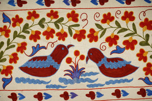 Bird Suzani Wall Hanging & Tablecloth | 18'' x 38''