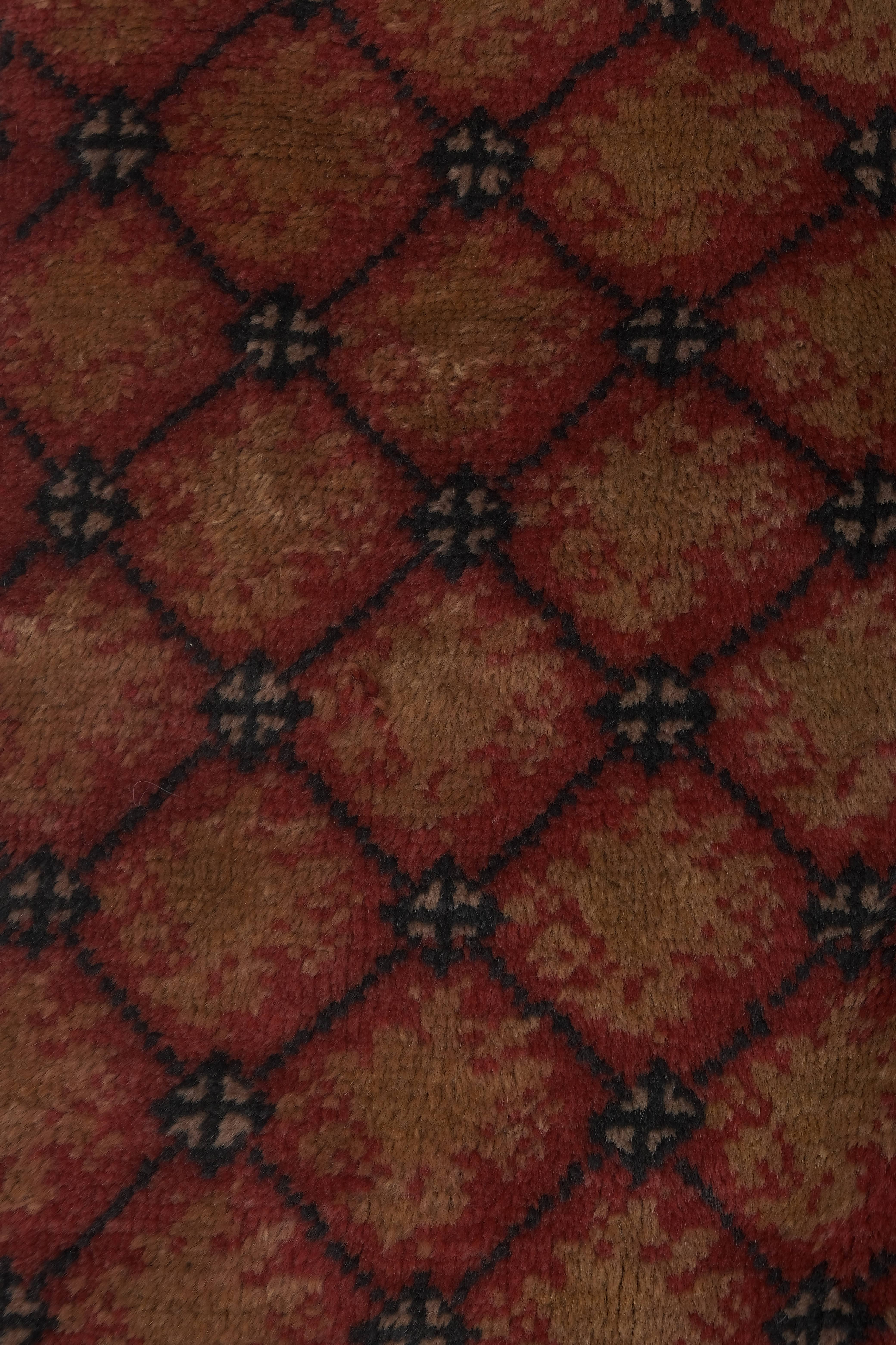 Vintage Turkish Tulu Rug 4'3'' x 5'7''