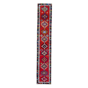 Vintage Herki Runner Rug 2'5'' x 12'1''
