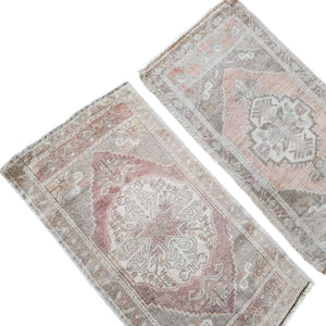 Vintage Turkish Yastik Rugs Set of 2 | 21'' x 38''