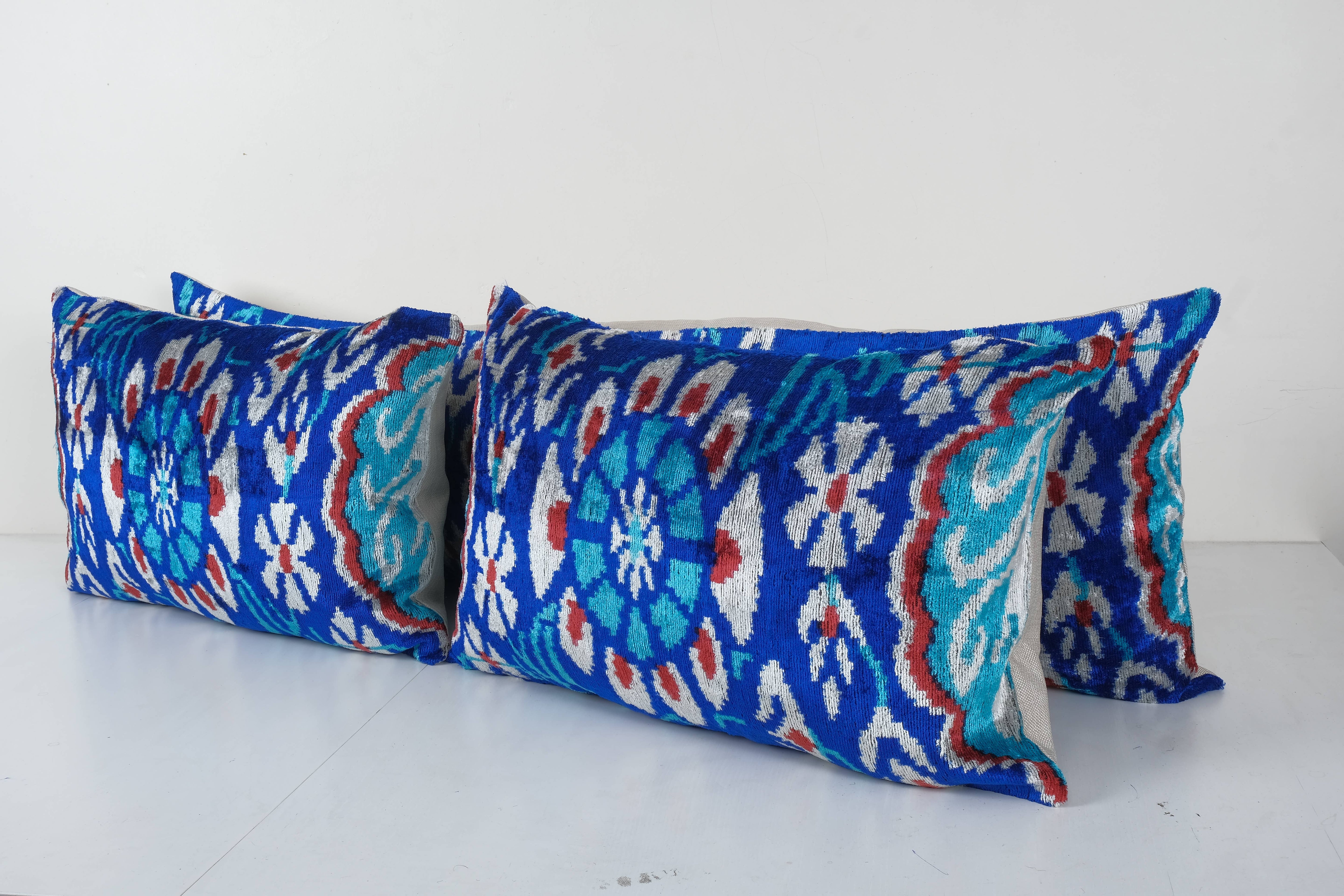 Silk Ikat Velvet Pillow Cover | 16'' x 48''