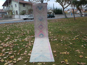 Vintage Herki Runner Rug 2'7'' x 13'1''