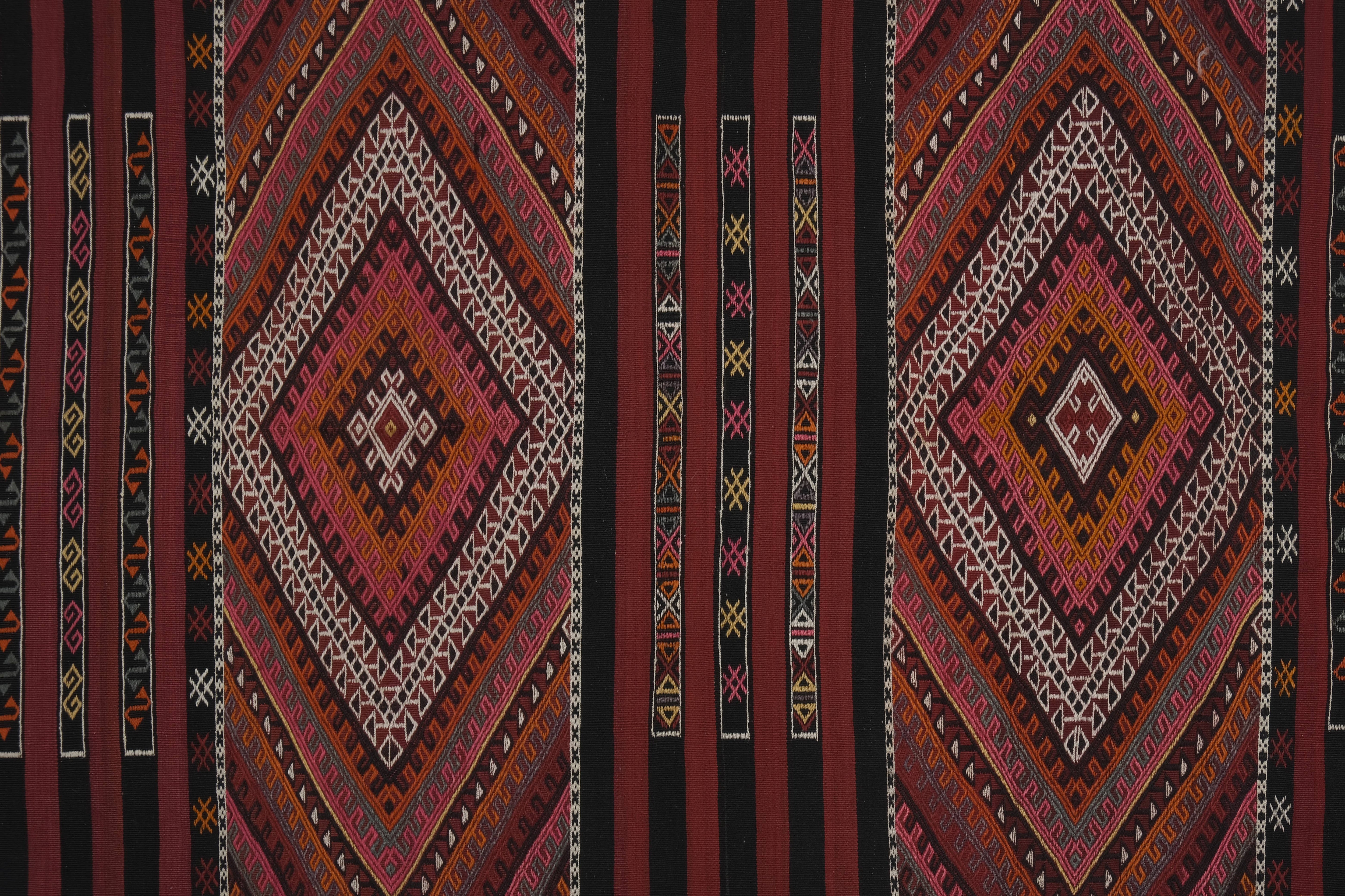 Vintage Turkish Kilim Runner 4'8'' x 14'7''