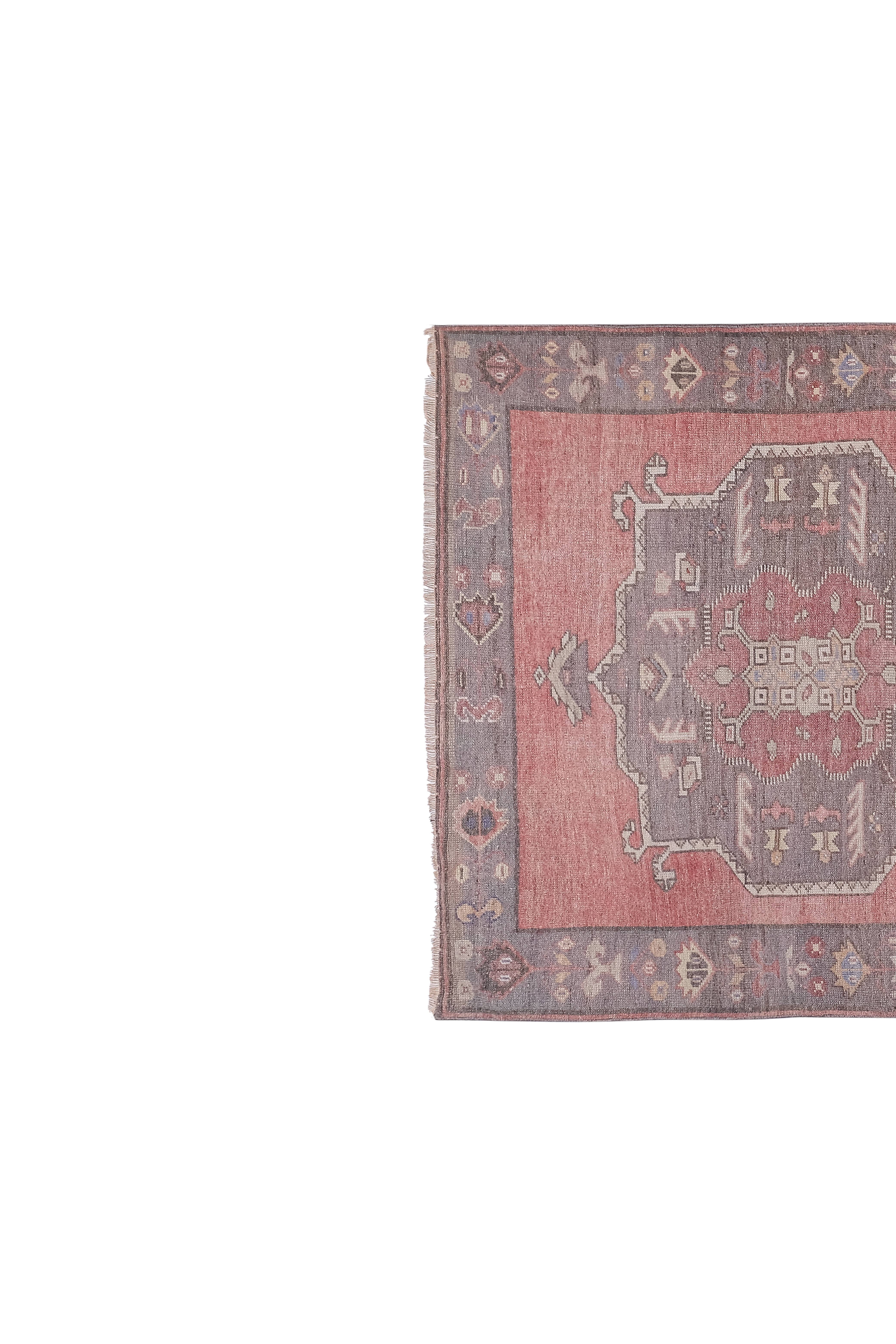 Vintage Turkish Karapinar Rug 4'9'' x 11'1''